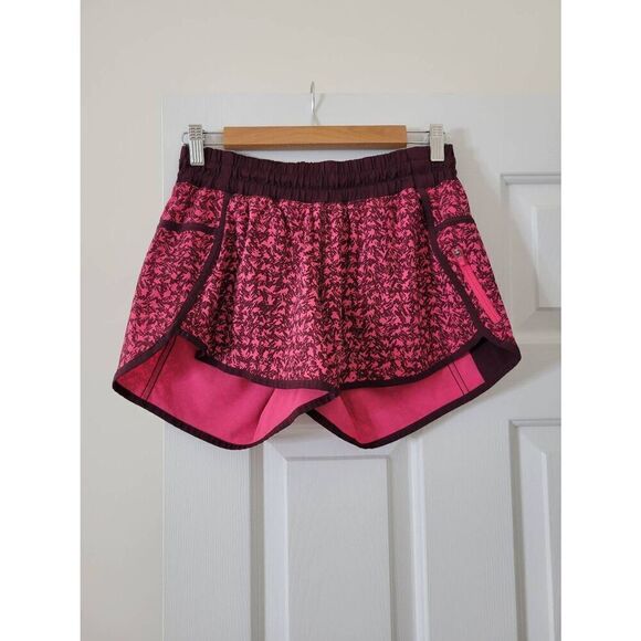 Lululemon Tracker Short III *4-way Stretch Mountain Peaks Bon Bon Bordeaux Drama - Picture 2 of 6
